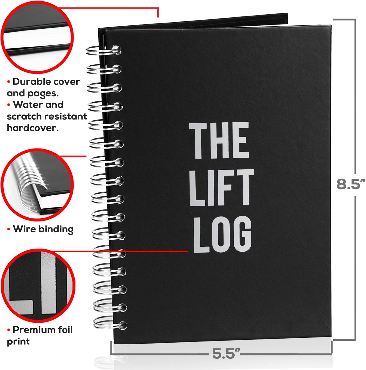 Boldstrive Stainless Steel Protein Shaker Bottle with Carbon Fiber Wrap, Insulated Water Bottle & 6 Month Fitness Journal