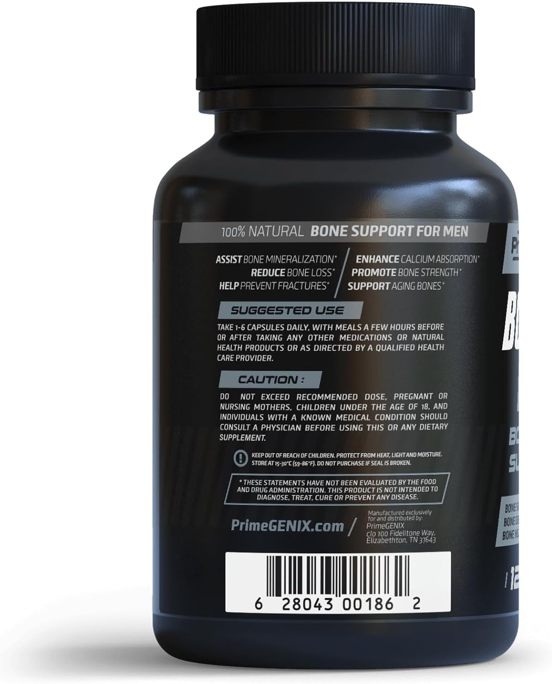 Bone Complex for Men 40's, 50's+ | Reduce Bone Loss with Vitamins D3, C, K | Support Bone Density & Active Lifestyle