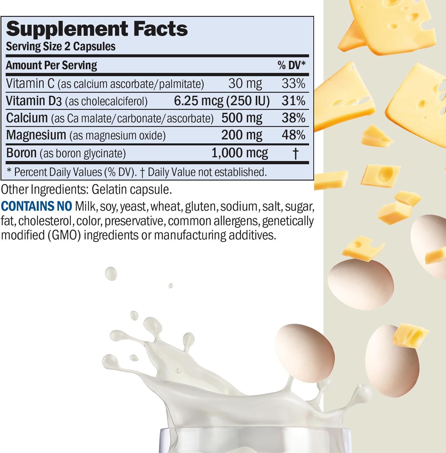 Bone Health Essentials: Andrew Lessman Calcium Magnesium Capsules - 250 Easy-to-Swallow Capsules for Sensitive Stomachs