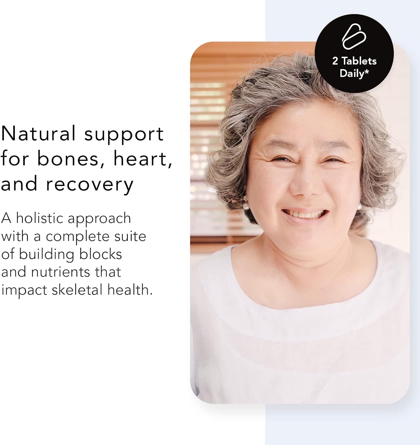 Bone Health & Recovery Support Supplements - 60 Ct. with Ipriflavone, Boron, Magnesium, Vitamin K2, and D3 for Men & Women, Optimal Calcium Utilization*