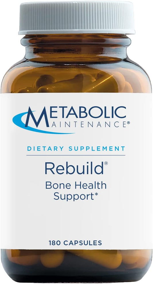 Bone Health Support Supplement with Calcium, Vitamins D, K2 + Minerals (180 Capsules) - Metabolic Maintenance Rebuild