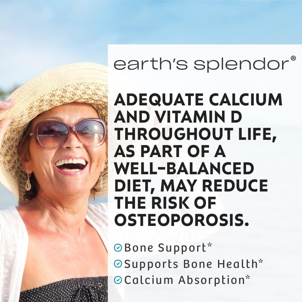 Bone Health Support with Calcium & Vitamin D - 600mg, 120 Tablets for Men & Women
