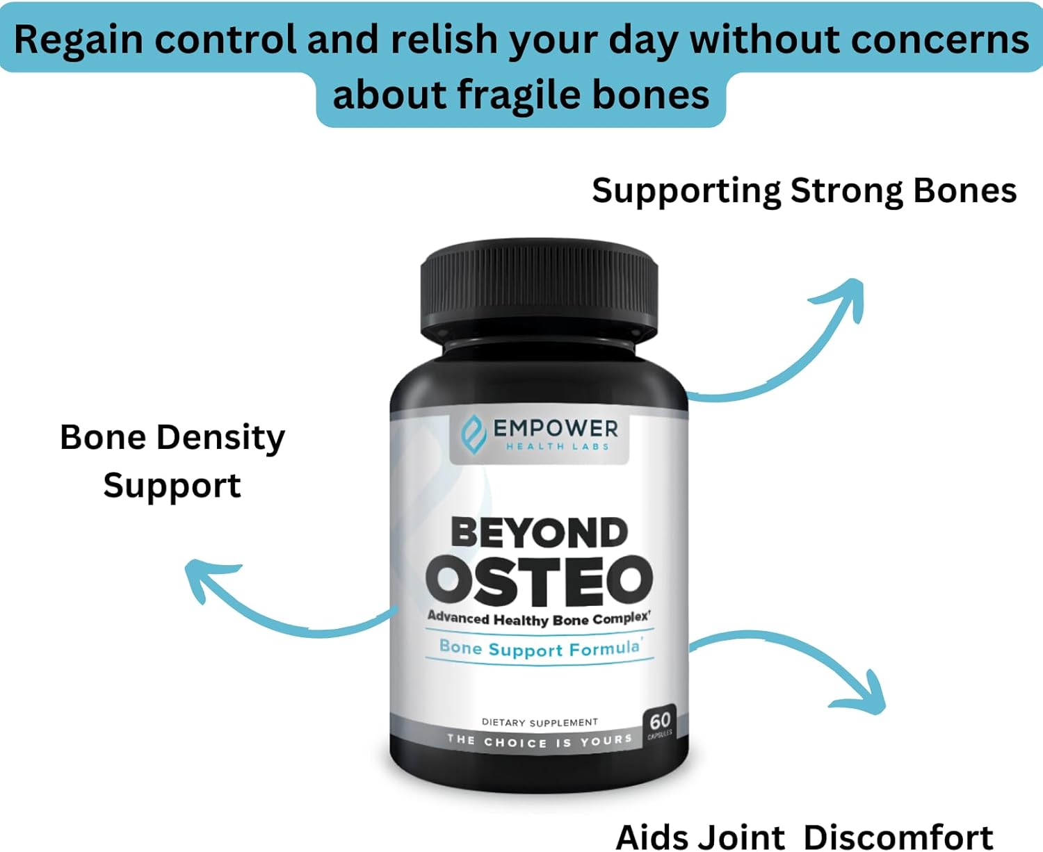 Bone Renewal Beyond Osteo Supplement with Magnesium and Vitamin K2 - 30 Day Supply by Empower Health Labs