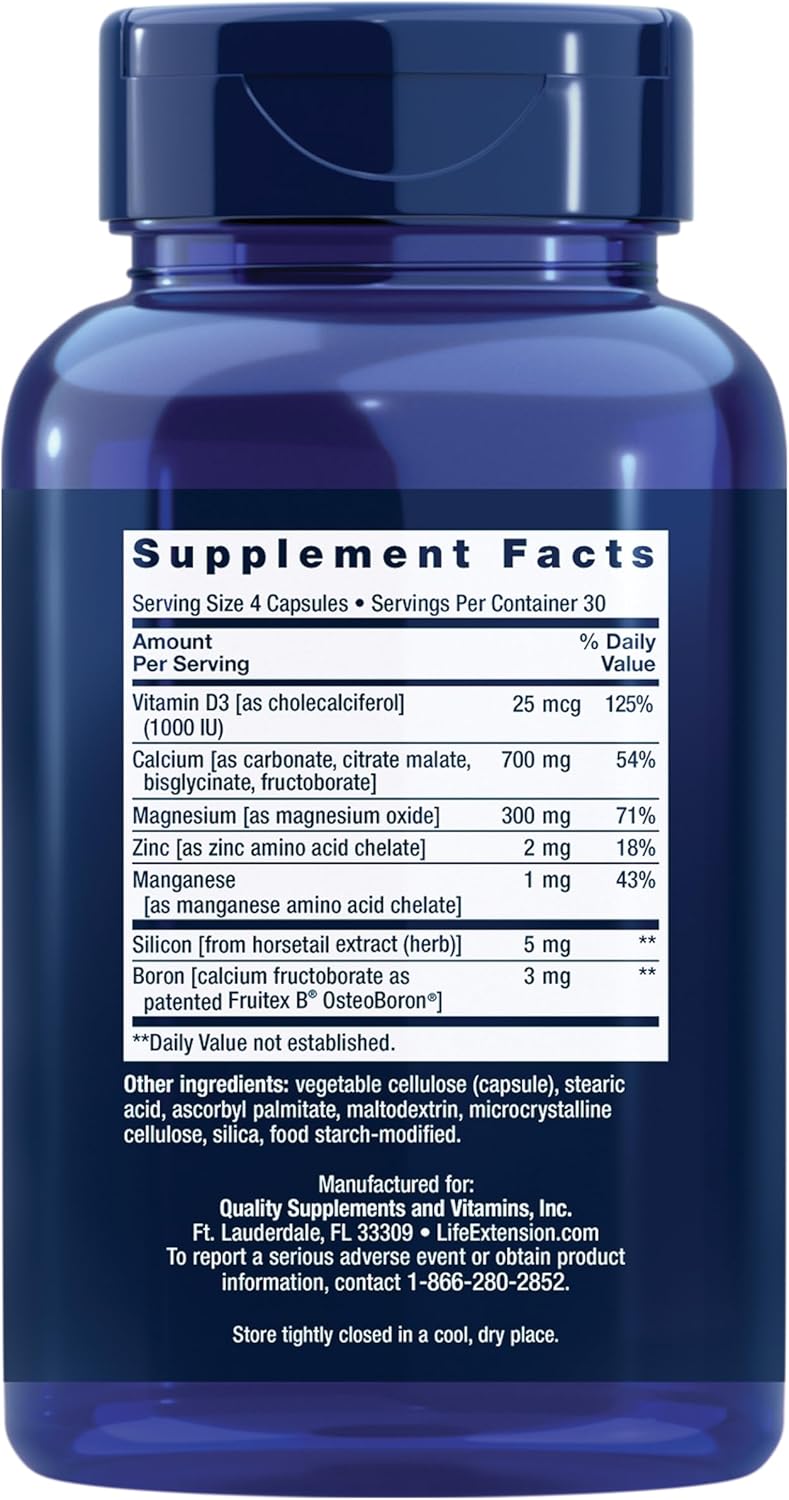 Bone Restore: Supports Healthy Bone Density with Calcium, Vitamin D3, Magnesium, Zinc, Boron - Non-GMO, Gluten-Free - 120 Capsules