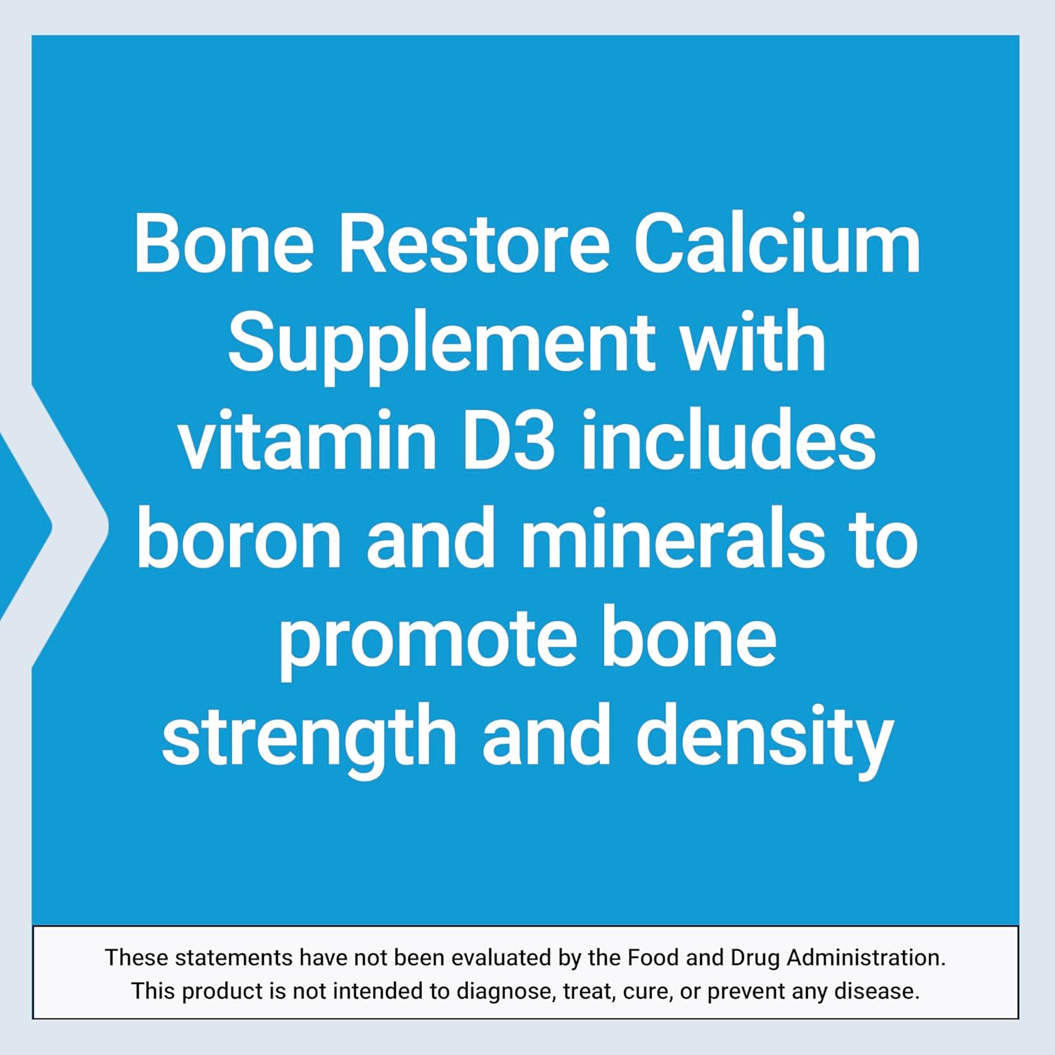 Bone Restore: Supports Healthy Bone Density with Calcium, Vitamin D3, Magnesium, Zinc, Boron - Non-GMO, Gluten-Free - 120 Capsules