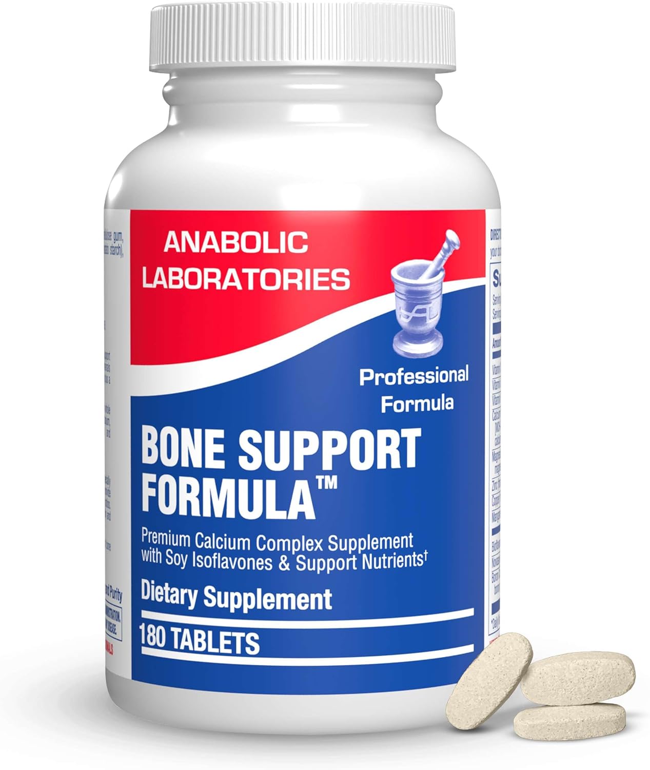 Bone Support Calcium Complex - 180 Tablets with Vitamins C, D, K, Zinc, and Magnesium for Bone Health - Women and Men's Calcium Supplement