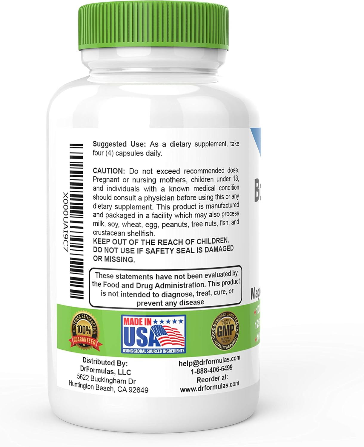 Bone Support Calcium Supplement with Vitamin D, Magnesium, and Boron - 1000mg, 30 Day Supply