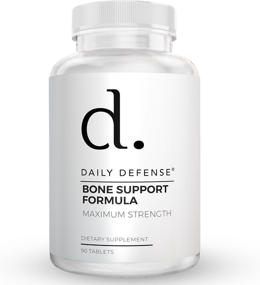 Bone Support Formula with Calcium 1000mg, Magnesium, L-Lysine HCl for Women & Men - 90 Easy to Swallow Tablets for Flexibility & Mobility