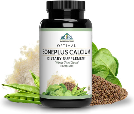 BonePlus Calcium: Chelated Calcium with Ipriflavone, Probiotics, and Plant Enzymes - 90 Capsules