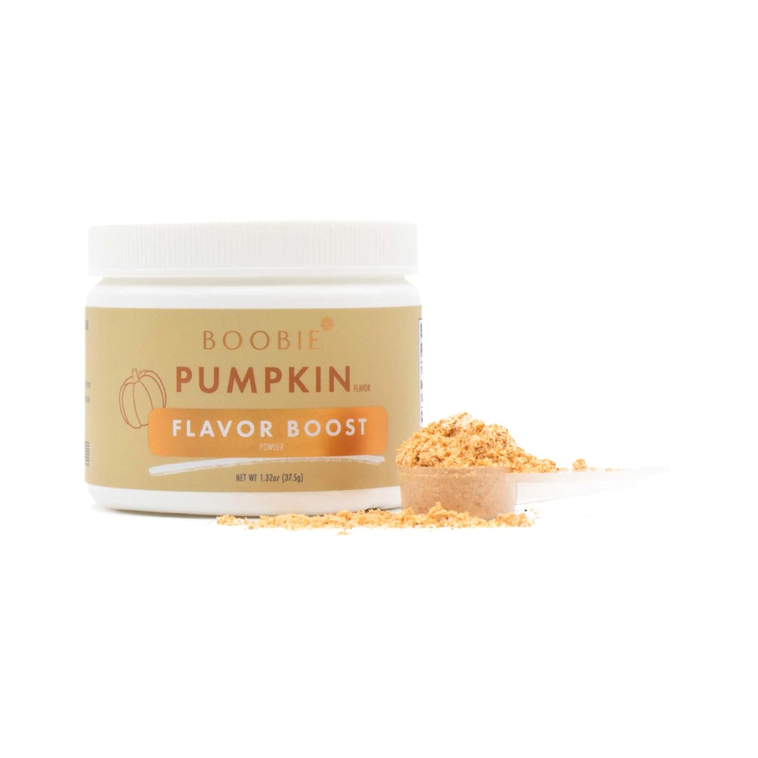 Boobie Body Flavor Boosts with Prebiotic Fiber and MCT Oil for Moms - Pumpkin Flavor - 1.32oz Pack - Supports Gut Health, Metabolism, Energy - Compatible with Protein Powders