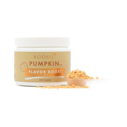 Boobie Body Flavor Boosts with Prebiotic Fiber and MCT Oil for Moms - Pumpkin Flavor - 1.32oz Pack - Supports Gut Health, Metabolism, Energy - Compatible with Protein Powders