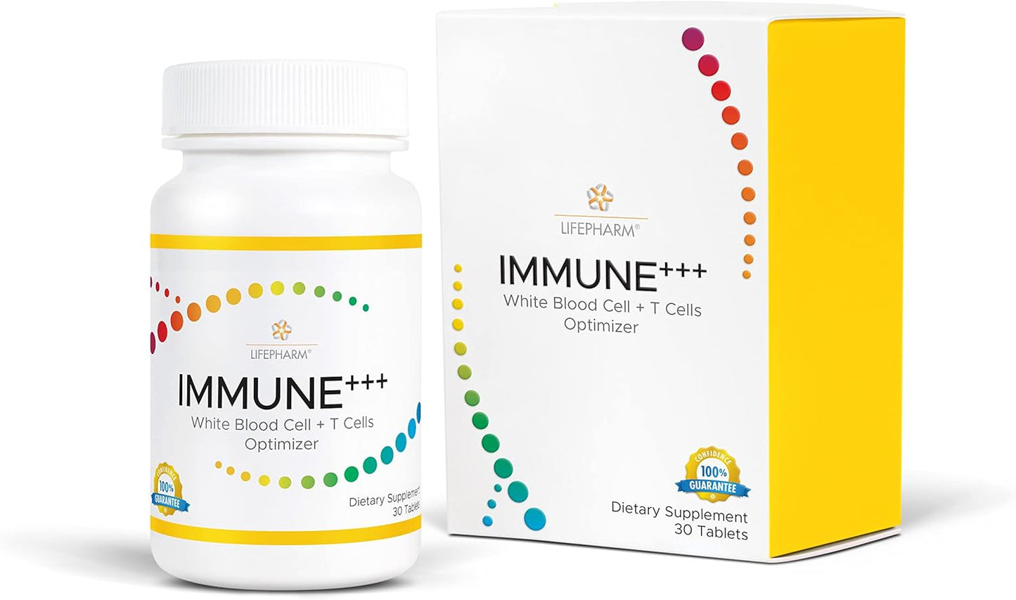 Boost Immunity with Lifepharm IMMUNE+++ Vitamin C Supplement - 500mg - Herbal Blends - Increase White Blood Cells - 30 Tablets