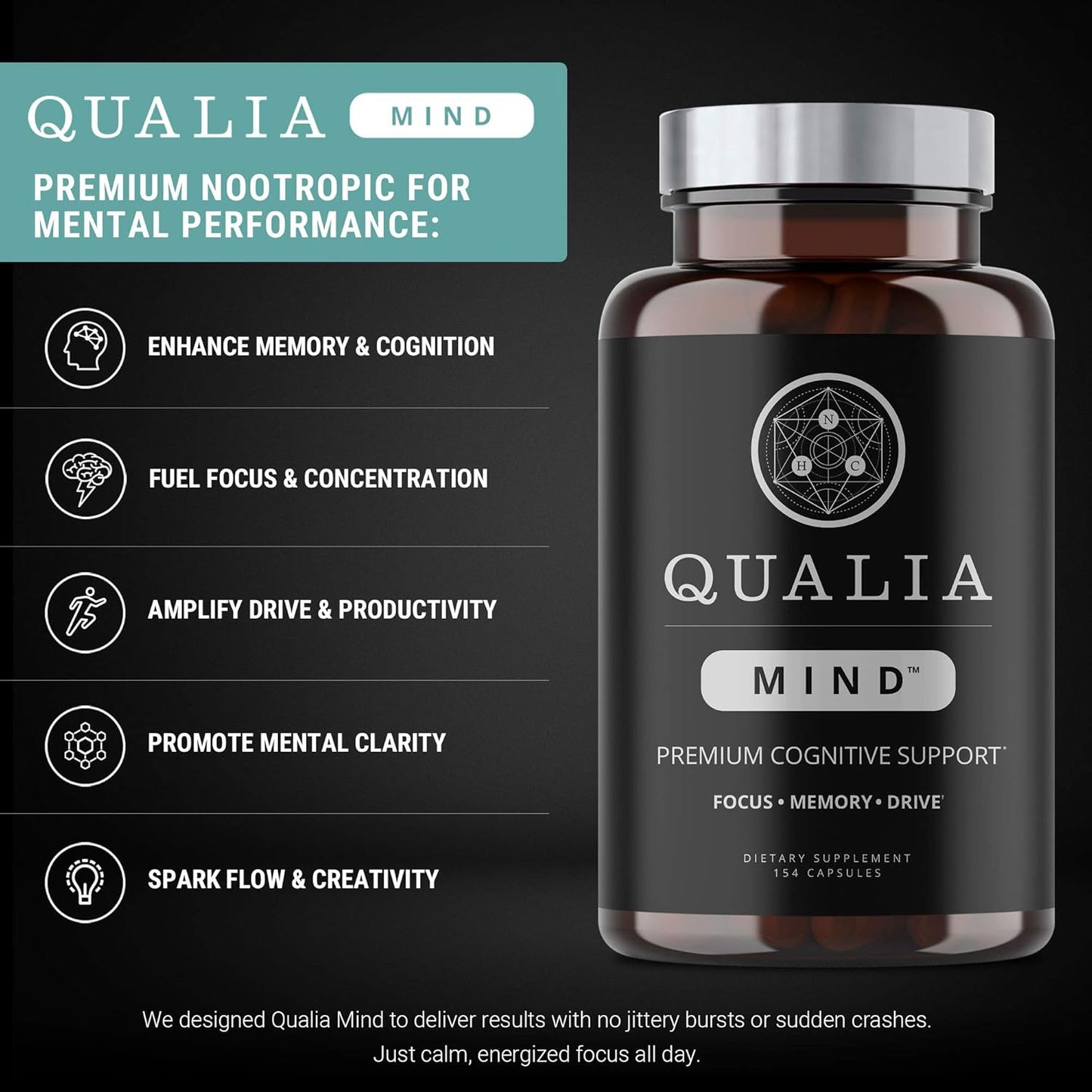 Boost Memory, Focus, & Concentration with Neurohacker Collective Qualia Mind & NAD+ Bundle - Top Brain Supplements for 50% NAD+ Increase