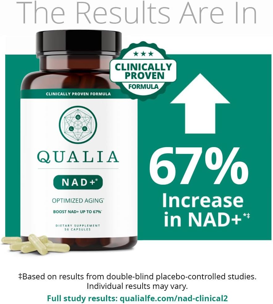 Boost Memory, Focus, & Concentration with Neurohacker Collective Qualia Mind & NAD+ Bundle - Top Brain Supplements for 50% NAD+ Increase