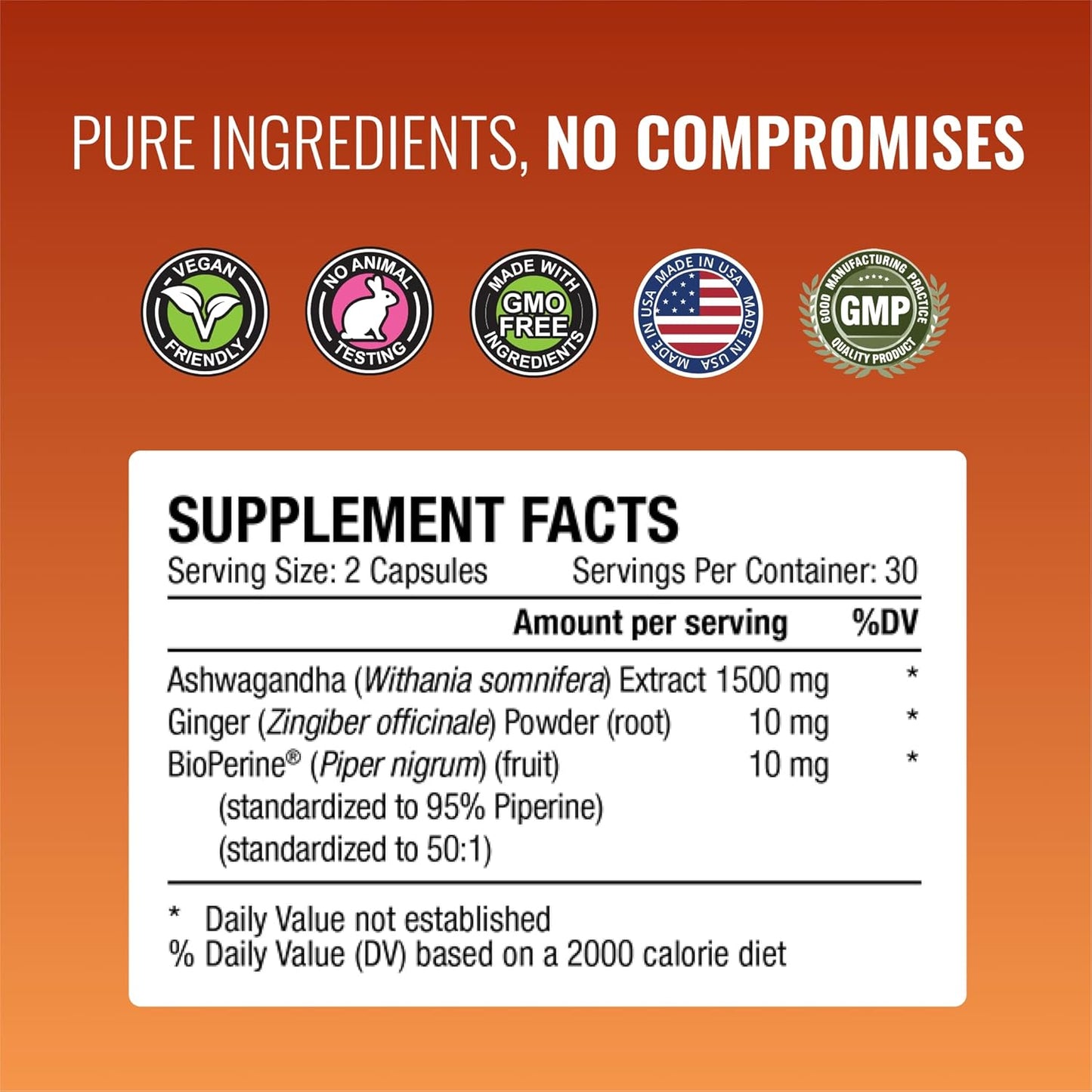 Boost Mood & Energy with Approved Science Ashwagandha 1500mg Capsules - 180 Vegan Friendly Capsules with Bioperine® and Ginger
