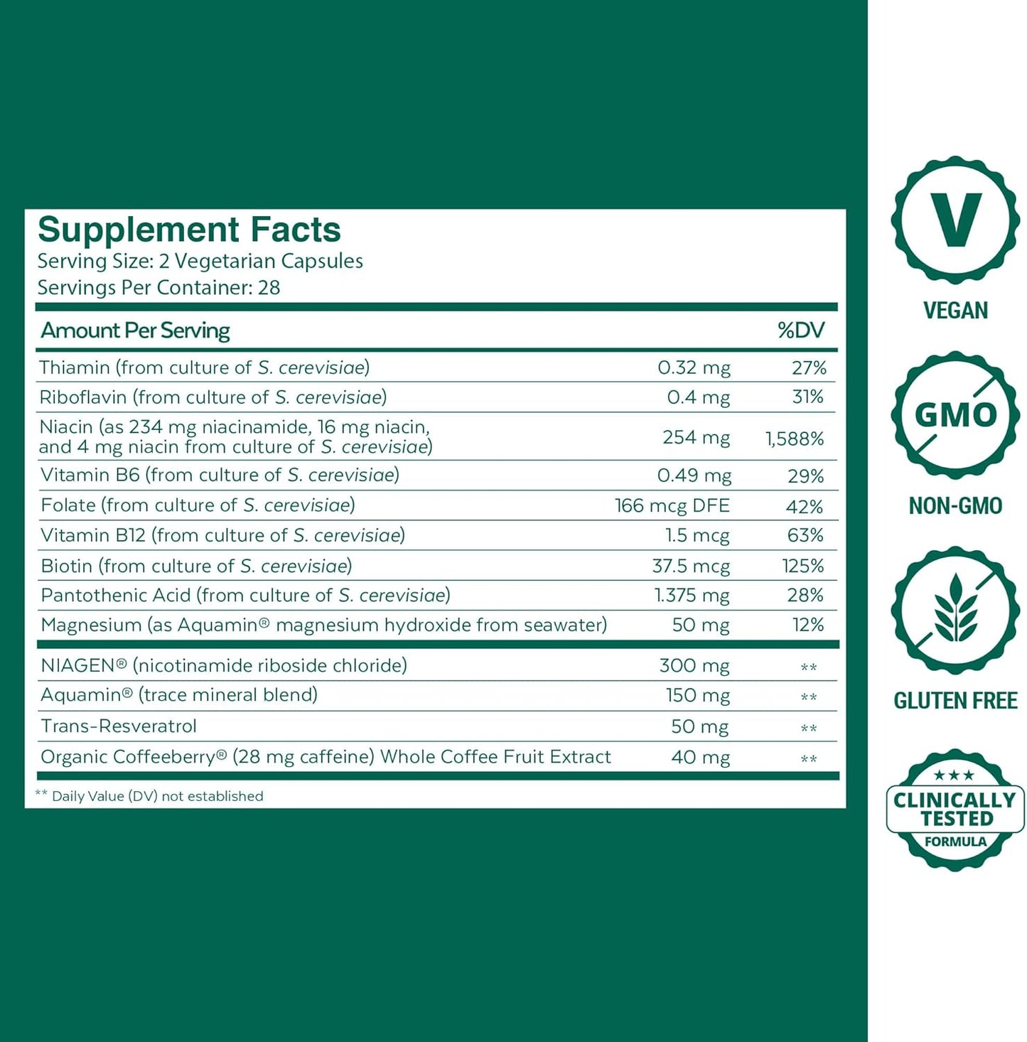 Boost NAD+ Levels with Qualia NAD+ Nicotinamide Riboside Supplement (56 Caps)