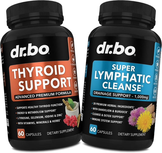 Boost Thyroid Health & Detox Lymphatic System with Herbal Supplements - Echinacea Cleanse for Lymph Node Drainage