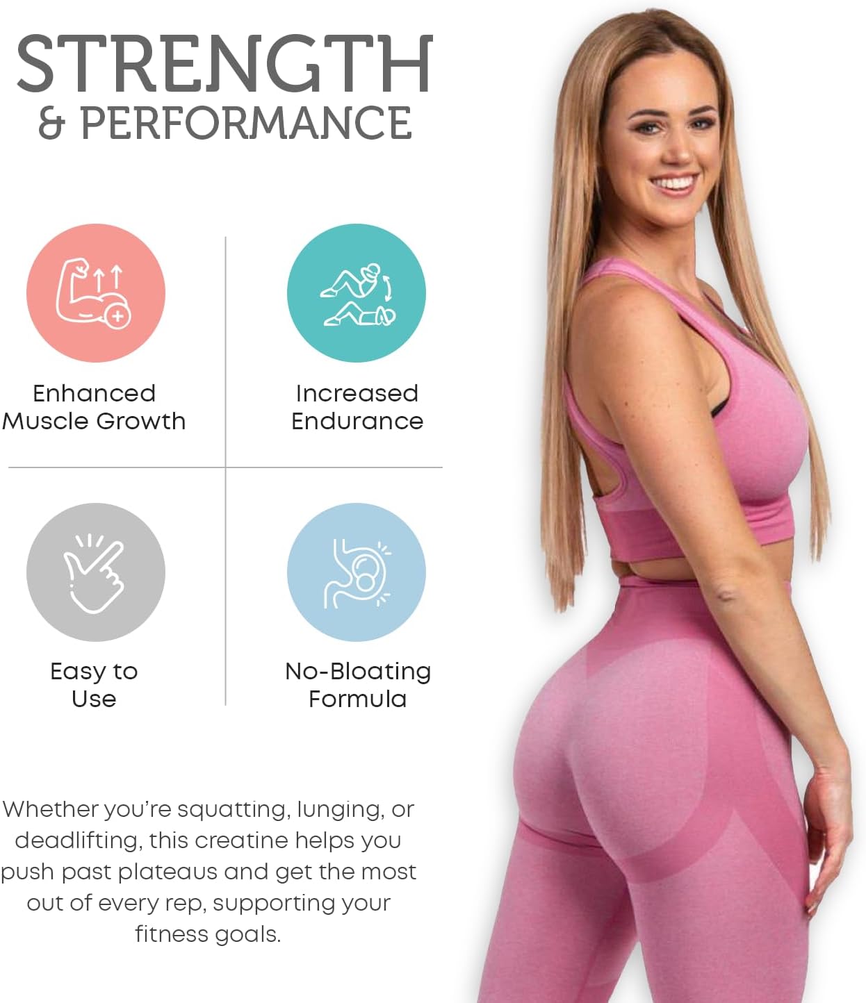 Booty Builder Creatine Powder 500g - FEMGAIN Monohydrate for Women