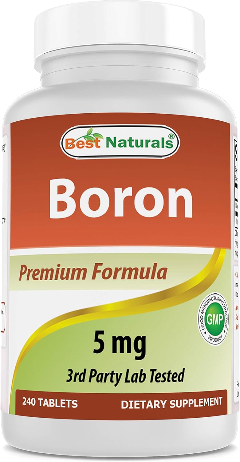 Boron 5 mg & B-100 Complex - Top Natural Supplement for Overall Health