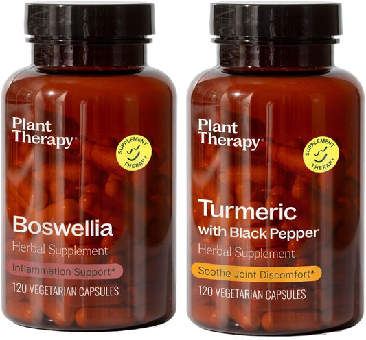 Boswellia & Turmeric Capsules with Black Pepper for Plant Therapy