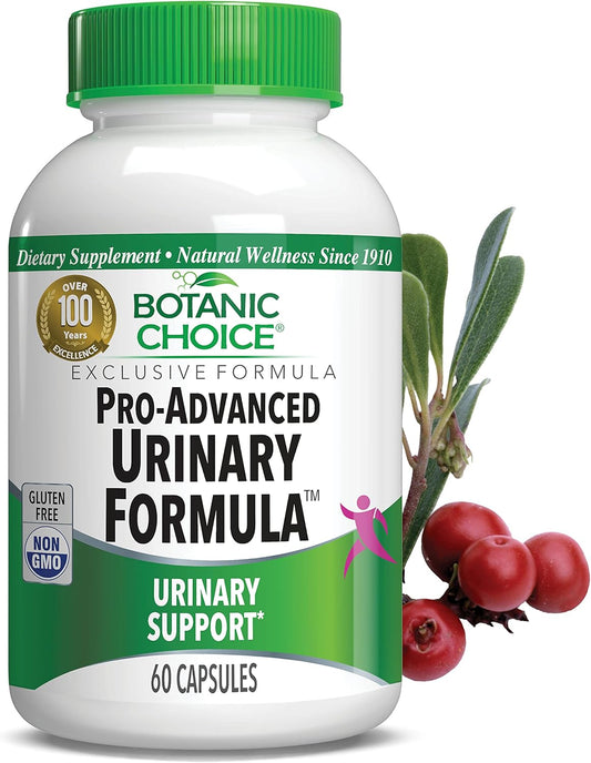 Botanic Choice Pro-Advanced Urinary Formula - Supports Urinary Tract Health - 60 Capsules with Magnesium, Cranberry, Uva Ursi, and Damiana