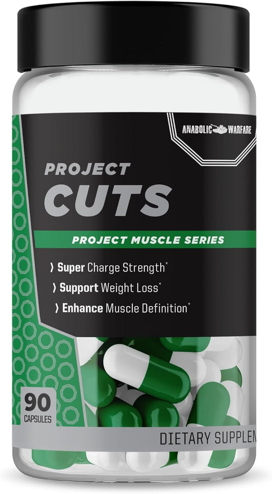 Botanical Anabolic Warfare Project Cuts for Muscle Definition & Body Recomposition - 90 Capsules