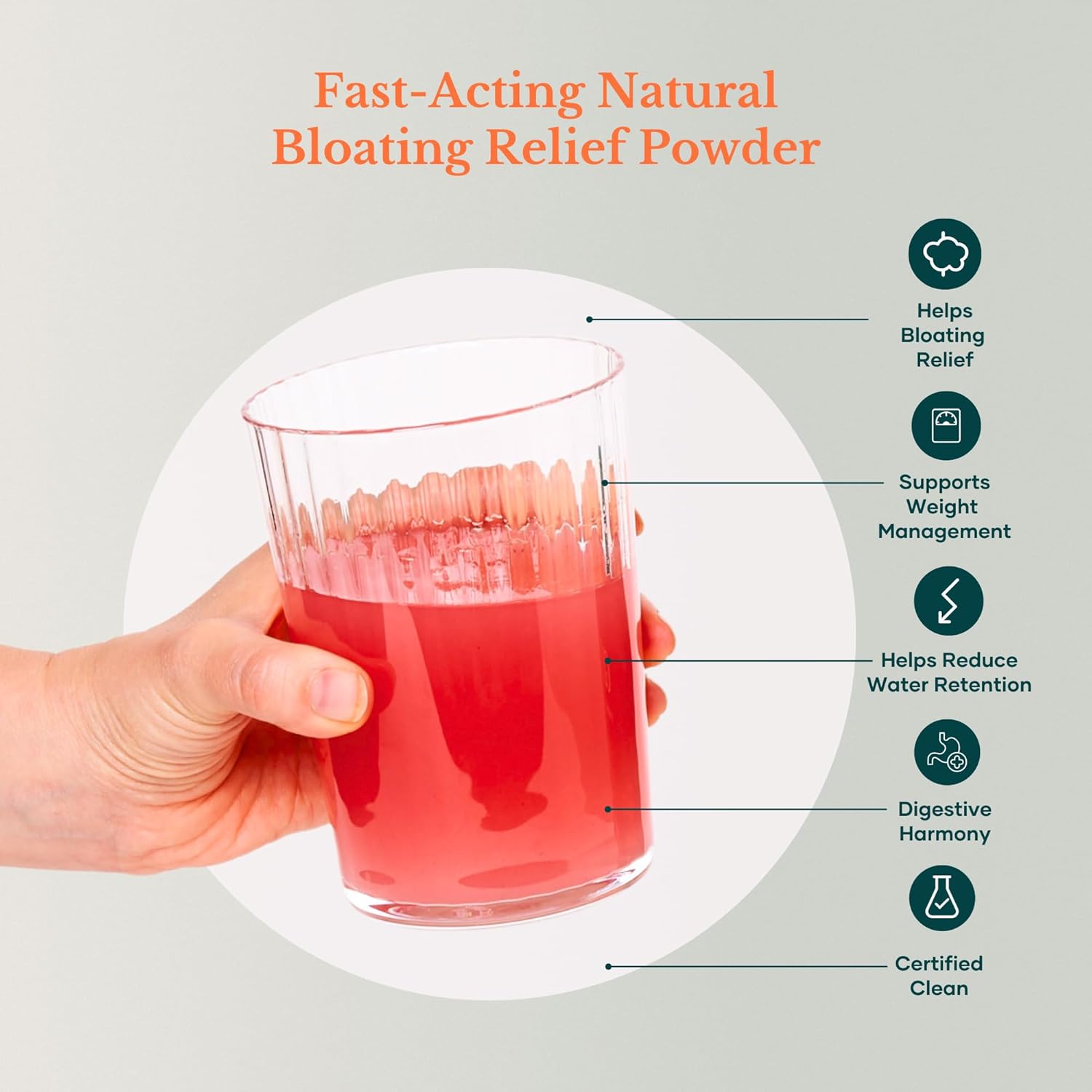 Botanical Glow Bloating Relief Powder for Women - 4.23 Oz with Morosil & Digestive Enzymes for Water Retention, Metabolism, and Gut Health - Citrus Orange Flavor