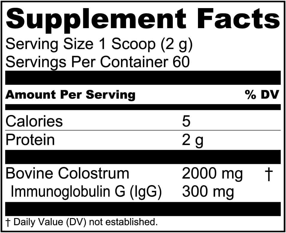 Bovine Hydrolyzed Collagen Peptides with Colostrum for Hair, Skin, Nails, Joints, Gut, and Immune Support