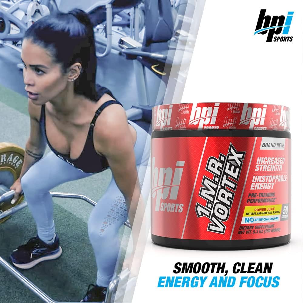 BPI Sports 1.M.R Vortex Pre Workout Powder - Non Habit Forming Energy & Nitric Oxide Booster - Power Juice - 5.3 Oz