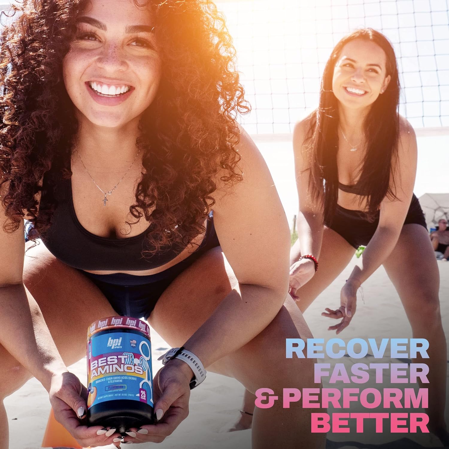 BPI Sports Best Aminos Cotton Candy Flavor - BCAA Powder Post Workout & Glutamine Recovery Drink - 25 Servings for Hydration & Recovery