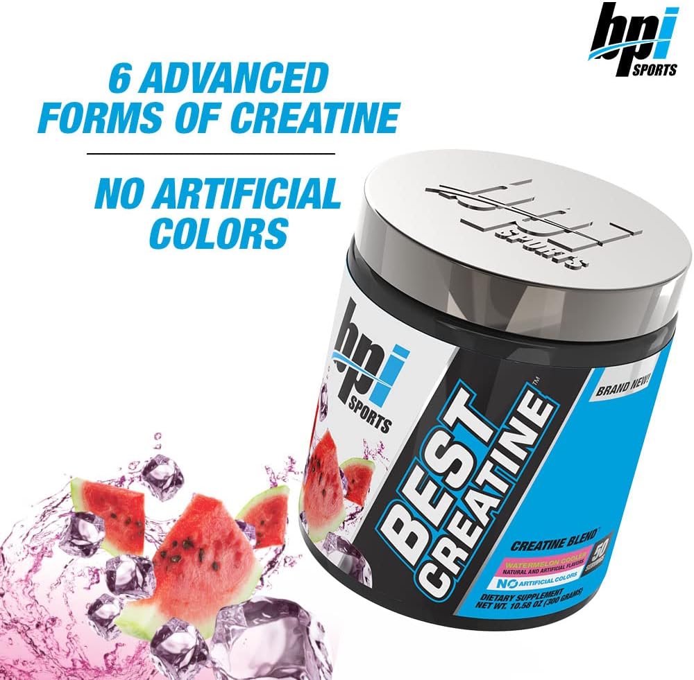 BPI Sports Best Creatine: 6 Advanced Forms for Muscle Building & Recovery - Watermelon Cooler, 50 Servings x 2