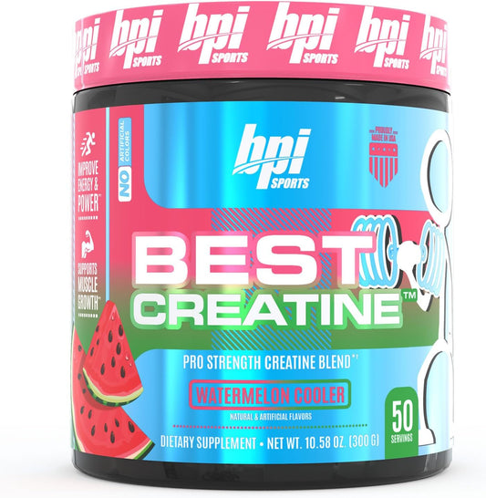 BPI Sports Best Creatine Blend - 6 Advanced Forms for Muscle Building & Recovery - Watermelon Cooler, 50 Servings