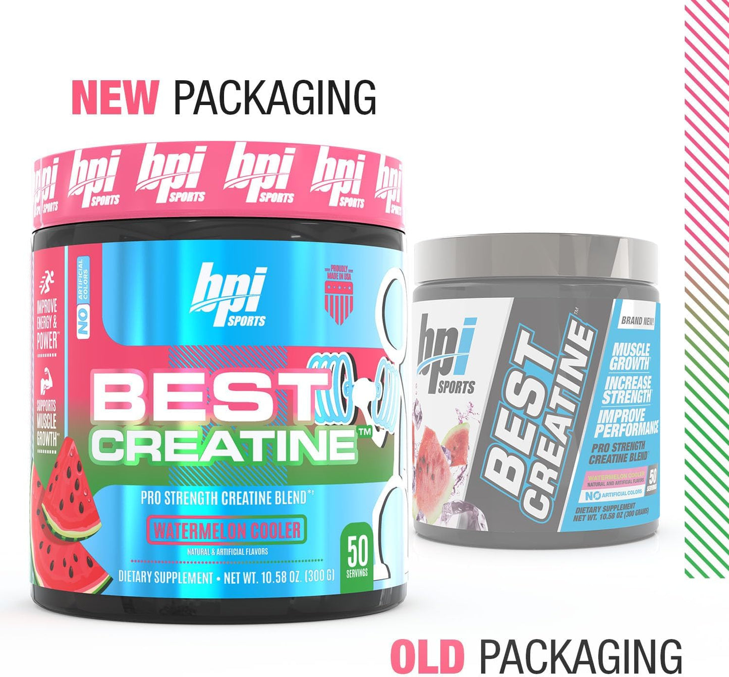 BPI Sports Best Creatine Blend - 6 Advanced Forms for Muscle Building & Recovery - Watermelon Cooler, 50 Servings