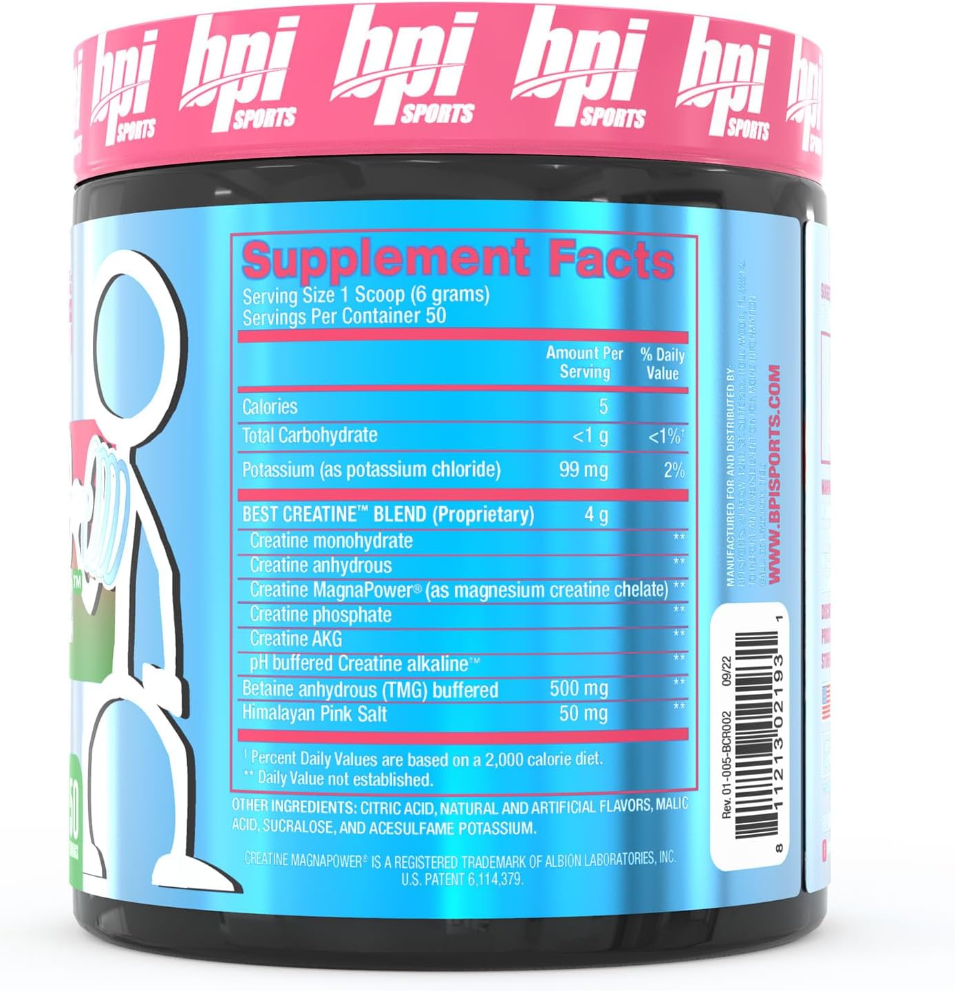 BPI Sports Best Creatine Blend - 6 Advanced Forms for Muscle Building & Recovery - Watermelon Cooler, 50 Servings