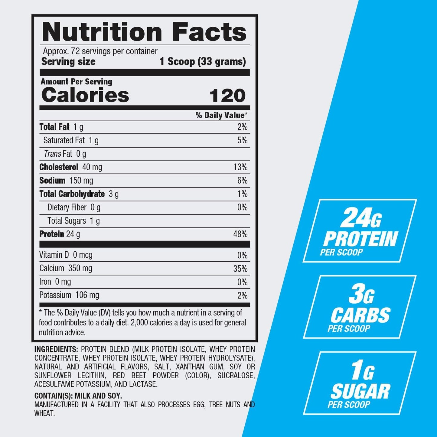 BPI Sports Best Protein: Whey Protein Blend for Muscle Growth & Recovery - Meal Replacement, No Fillers, Gluten-Free - Strawberries & Cream, 5.2 lbs