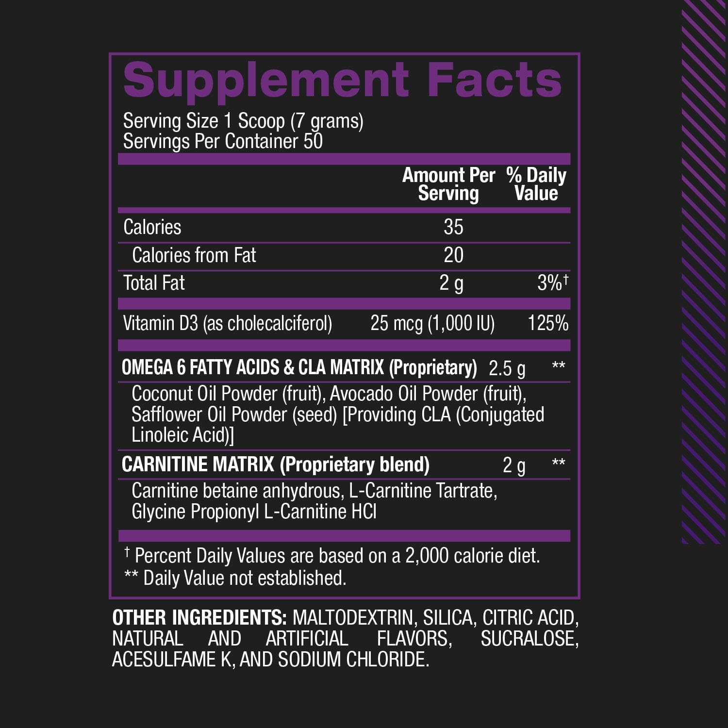 BPI Sports CLA + Carnitine for Performance and Lean Muscle, Caffeine Free, Grape Flavor - 50 Servings, 12.34 Oz