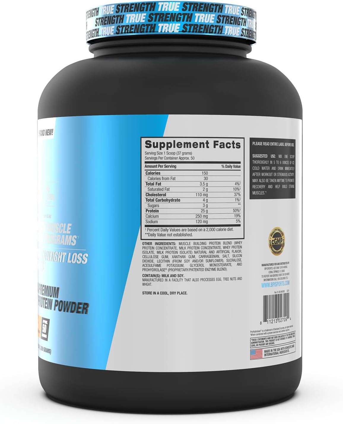 BPI Sports Whey HD Ultra Premium Protein Powder, 4.1 lb, Vanilla Caramel Flavor - Boost Muscle Growth and Recovery