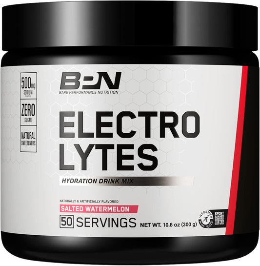 BPN Electrolytes Hydration Drink Mix - Salted Watermelon Flavor, Sugar-Free, Keto-Friendly