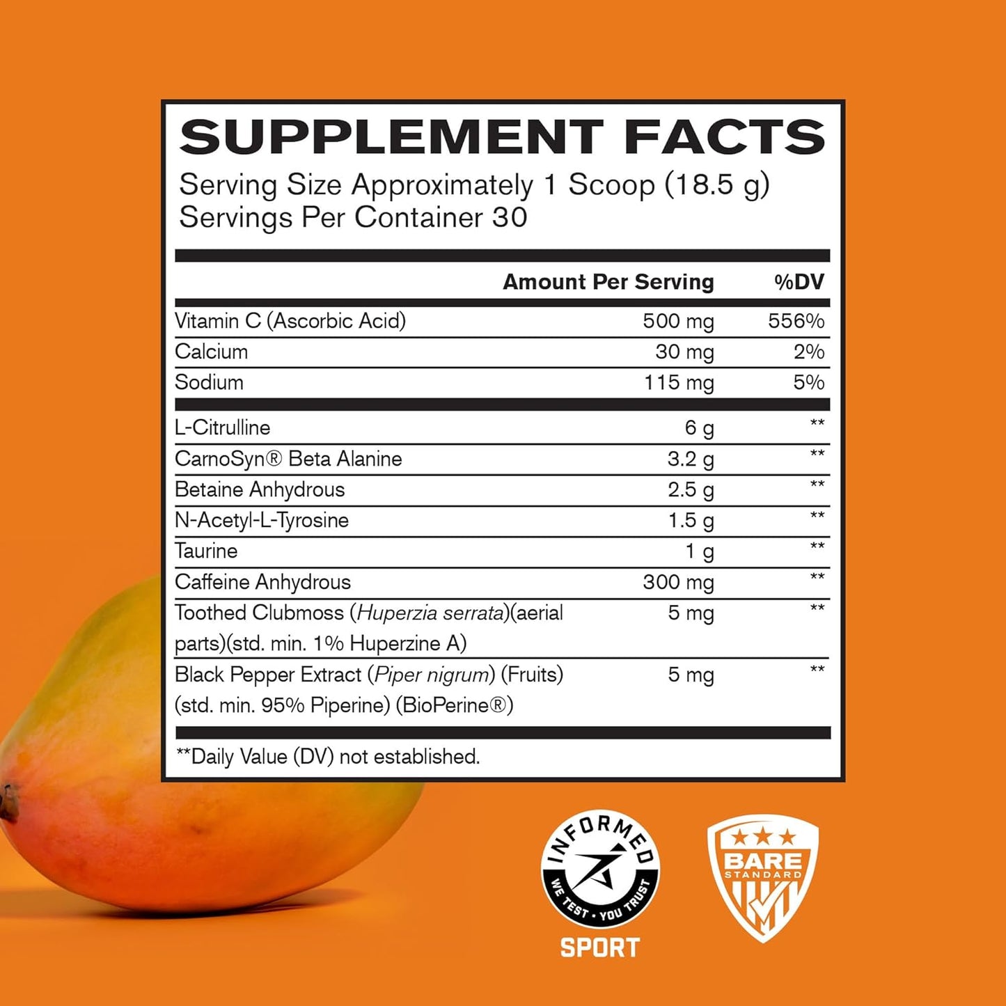 BPN Flight Pre Workout Supplement for Energy, Focus, Endurance, and Muscle Pumps - Mango Flavor, 30 Servings