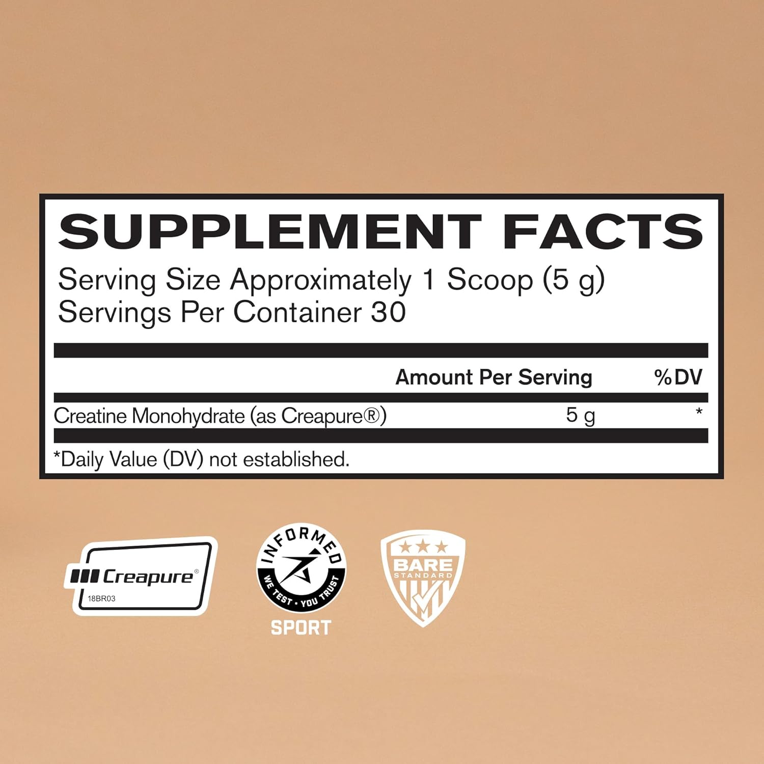 BPN Pure Creatine Monohydrate Powder - 5g/serving, Muscle Growth Support, Unflavored, 30 Servings
