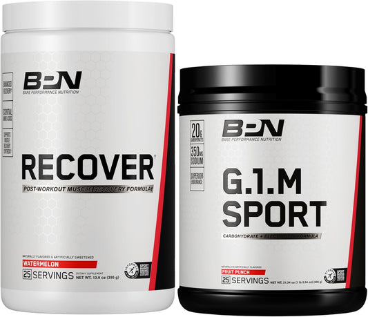 BPN Recover & G1M Fruit Punch Bundle by Bare Performance Nutrition for Enhanced Recovery and Hydration