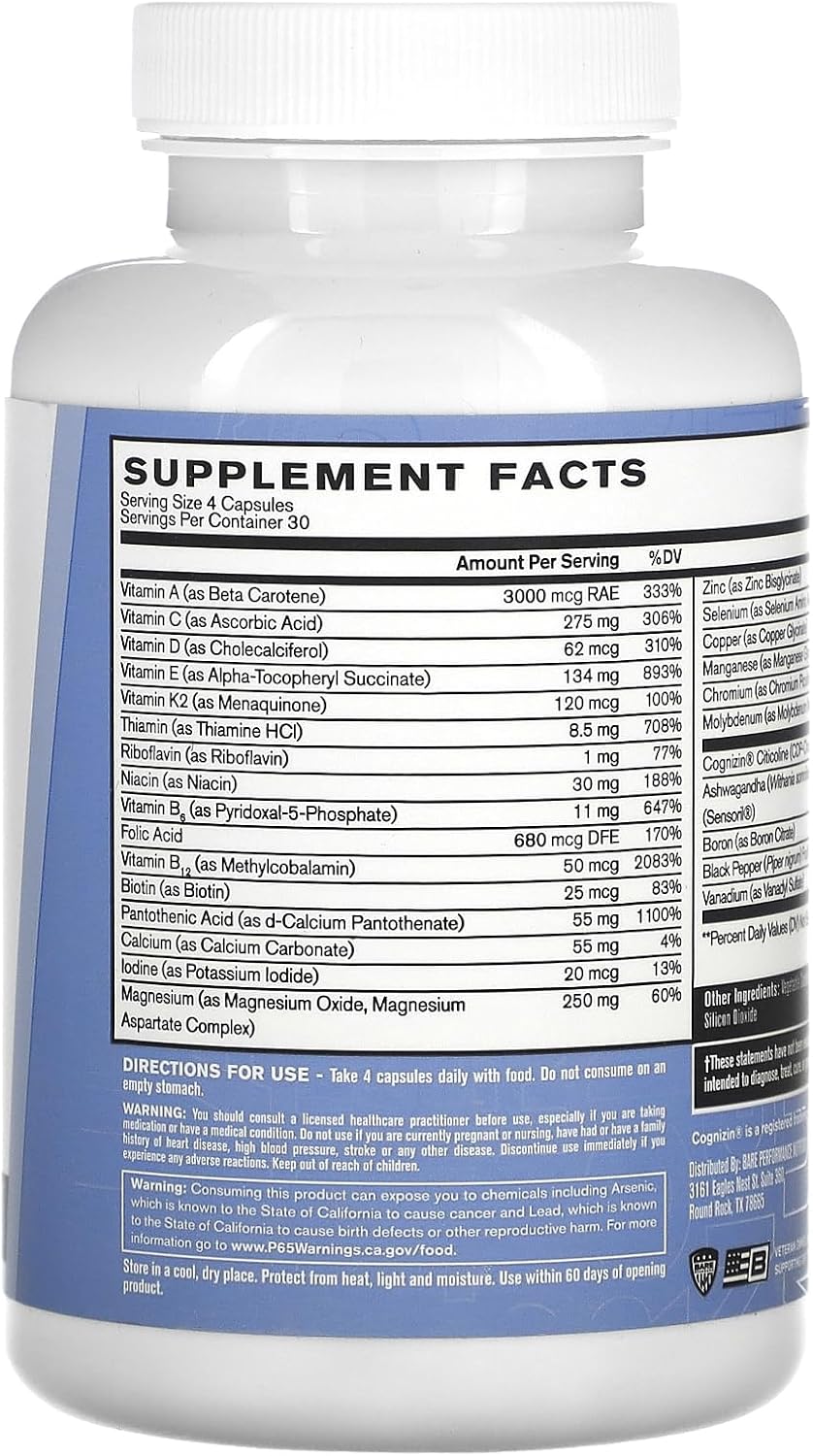 BPN Strong Multi-Vitamin: Boost Foundational Health, Mood, Sleep, and Cognitive Function with Adaptogens