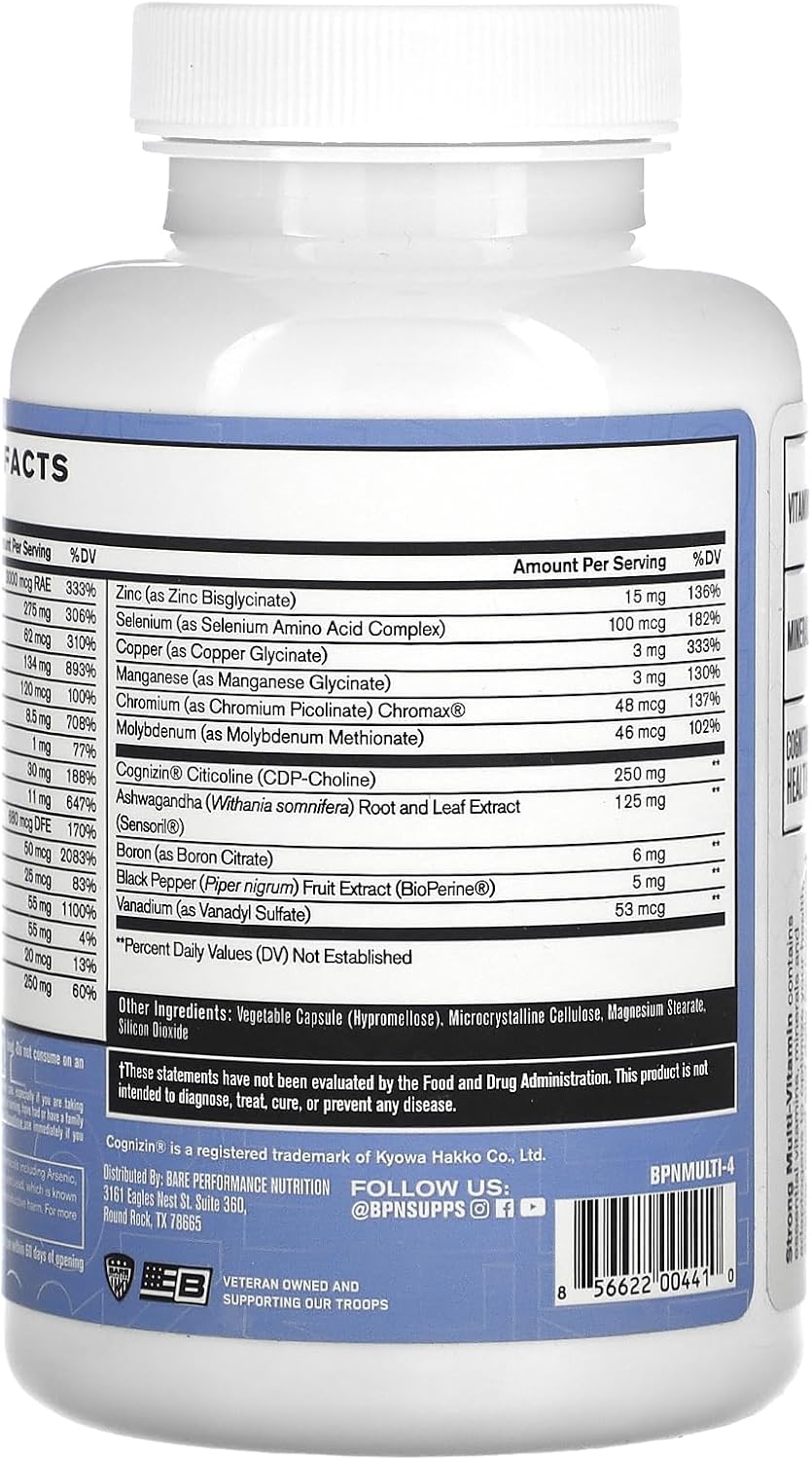 BPN Strong Multi-Vitamin: Boost Foundational Health, Mood, Sleep, and Cognitive Function with Adaptogens