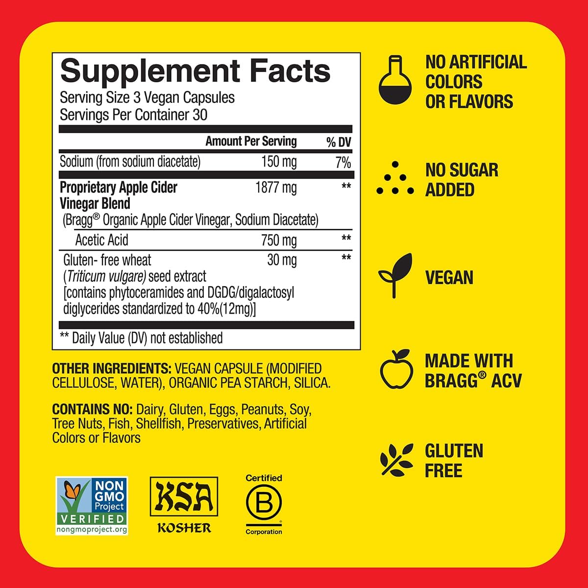 Bragg Renew Apple Cider Vinegar Capsules with Phytoceramides - 90 Capsules for Healthy Skin and Hydration