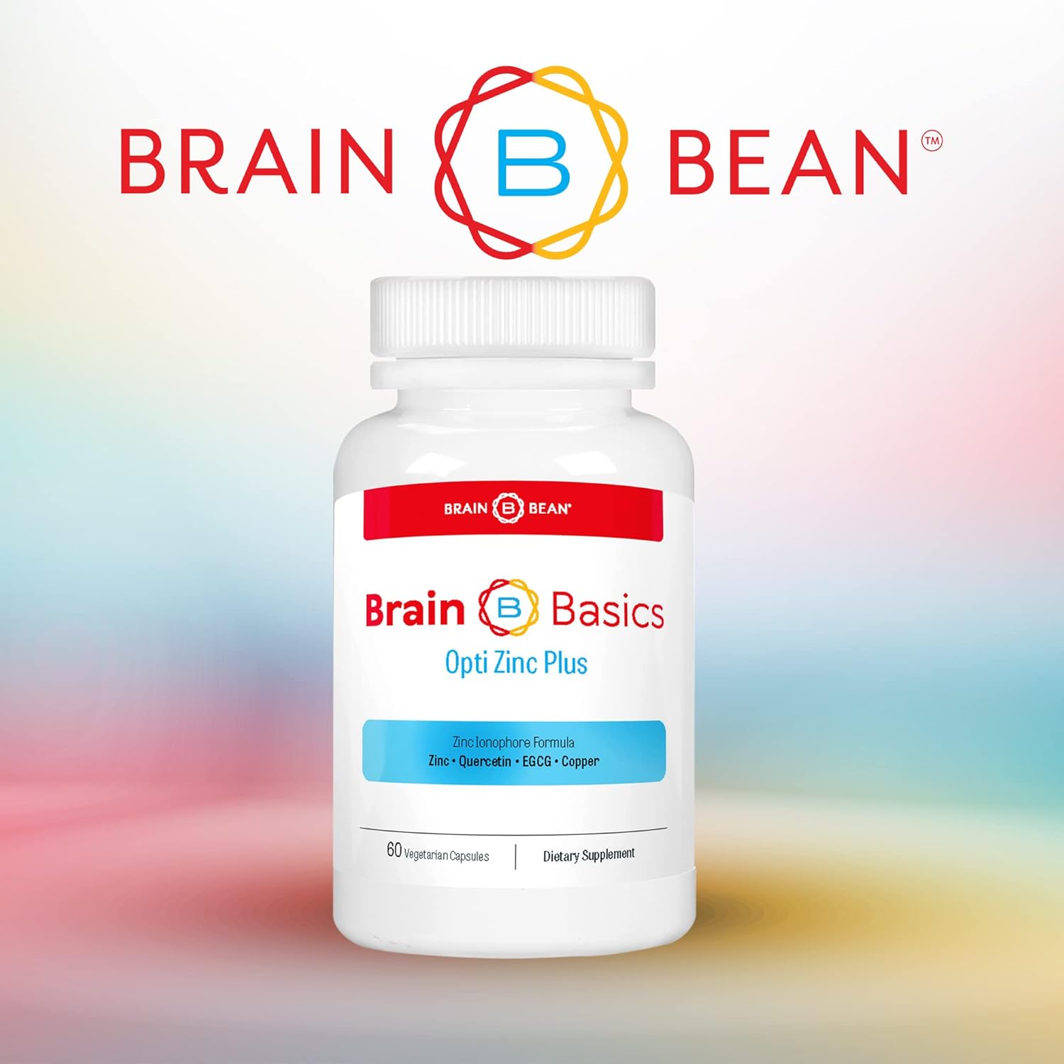 Brain Bean Opti Zinc Plus - Immune Support Formula with Quercetin, EGCG, and Copper - 60 Tablets