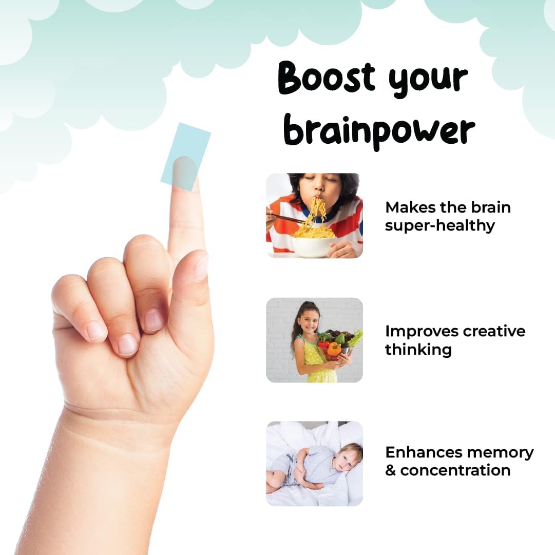 Brain Boosting Soul Strips - Bacopa, Holy Basil, Vitamin B12, Mixed Berry Flavor, Vegan, 30 Strips Pack