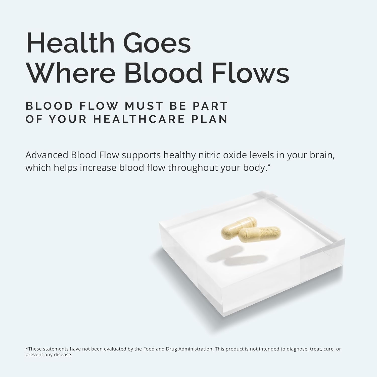 BRAINMD Advanced Blood Flow Capsules - Vegan Nitric Oxide Support for Brain & Body - Gluten-Free - 30 Servings