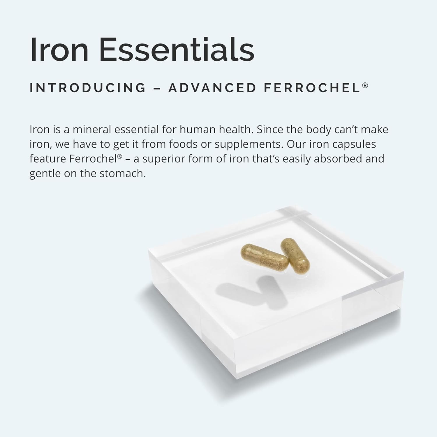 BRAINMD Dr Amen Iron Capsules - Supports Energy, Cognition, & Gene Regulation - Gentle & Gluten Free - 30 Servings