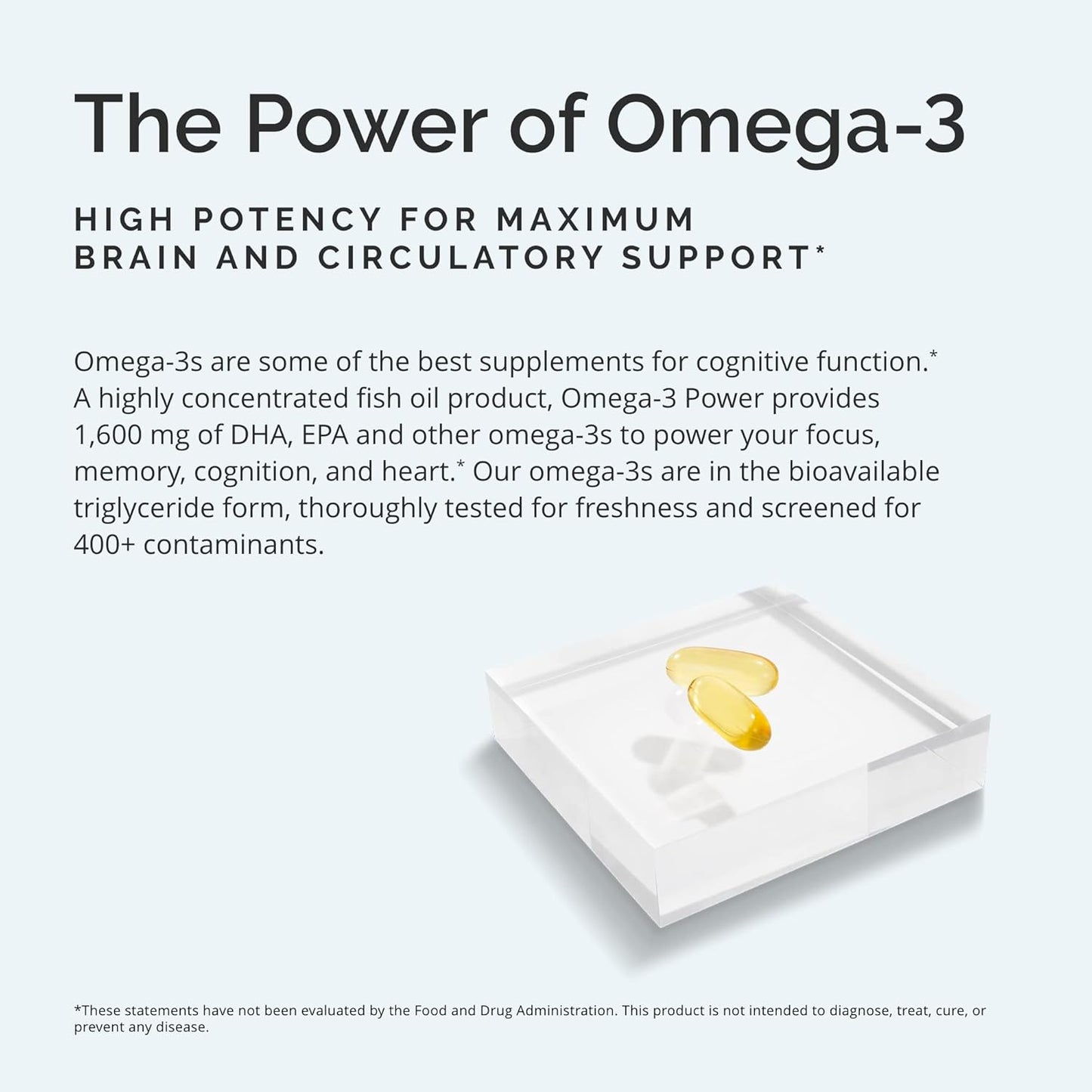 BrainMD Dr Amen Omega-3 Power Capsules - 2 Pack for Joint & Immune Support - Contains DHA & EPA - Gluten Free - 60 Servings