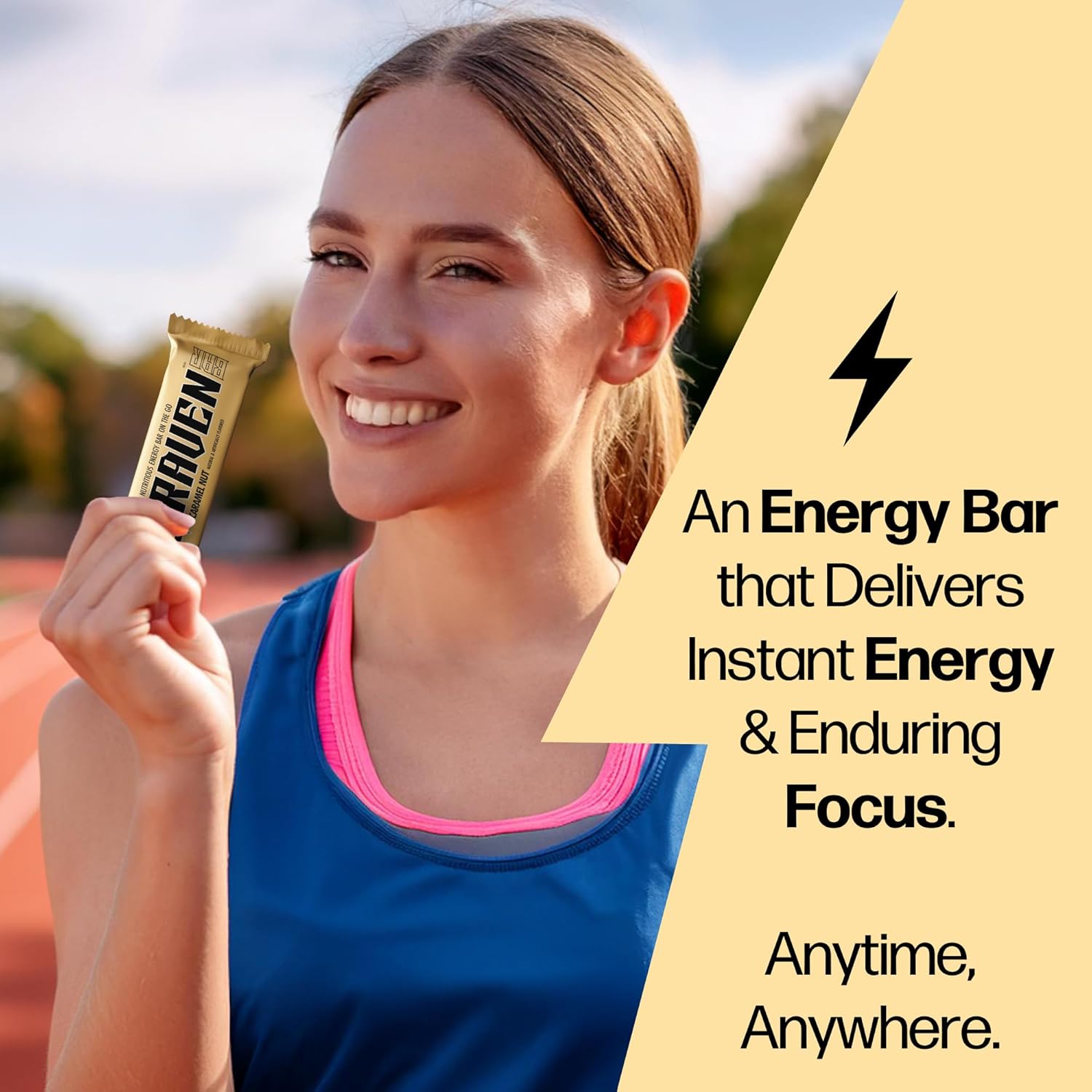 Braven Bar Caramel Nut Energy Bars 1.59 oz, Pack of 20 - Protein-Rich Energy Chews for Running, Hiking, and Sports - Gluten-Free On-the-Go Snacks for Sustained Energy Boosts